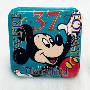 🔮 5/$25 Vintage Disney Mickey 1992‎ Disneyland We're 37 Today Pin